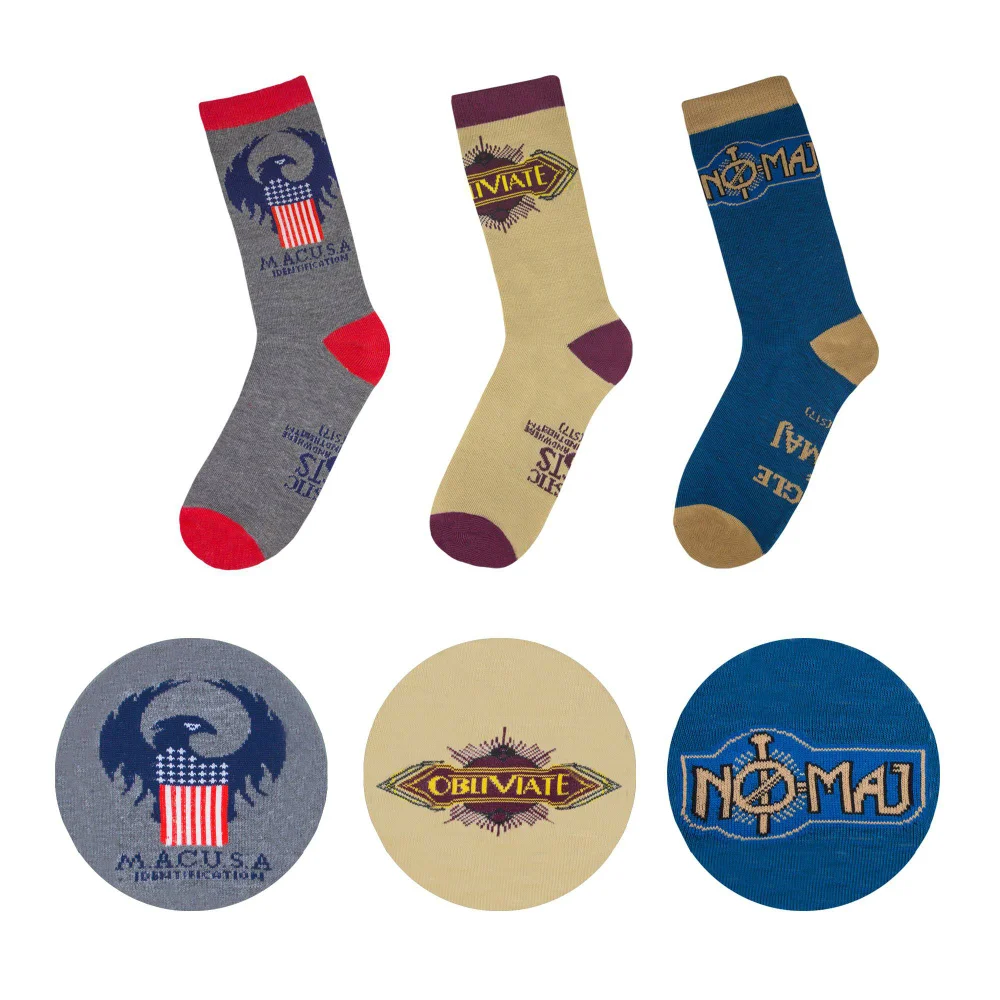 Fantastic Beasts Cinereplica Socks MACUSA Set of 3 Afbeelding 1