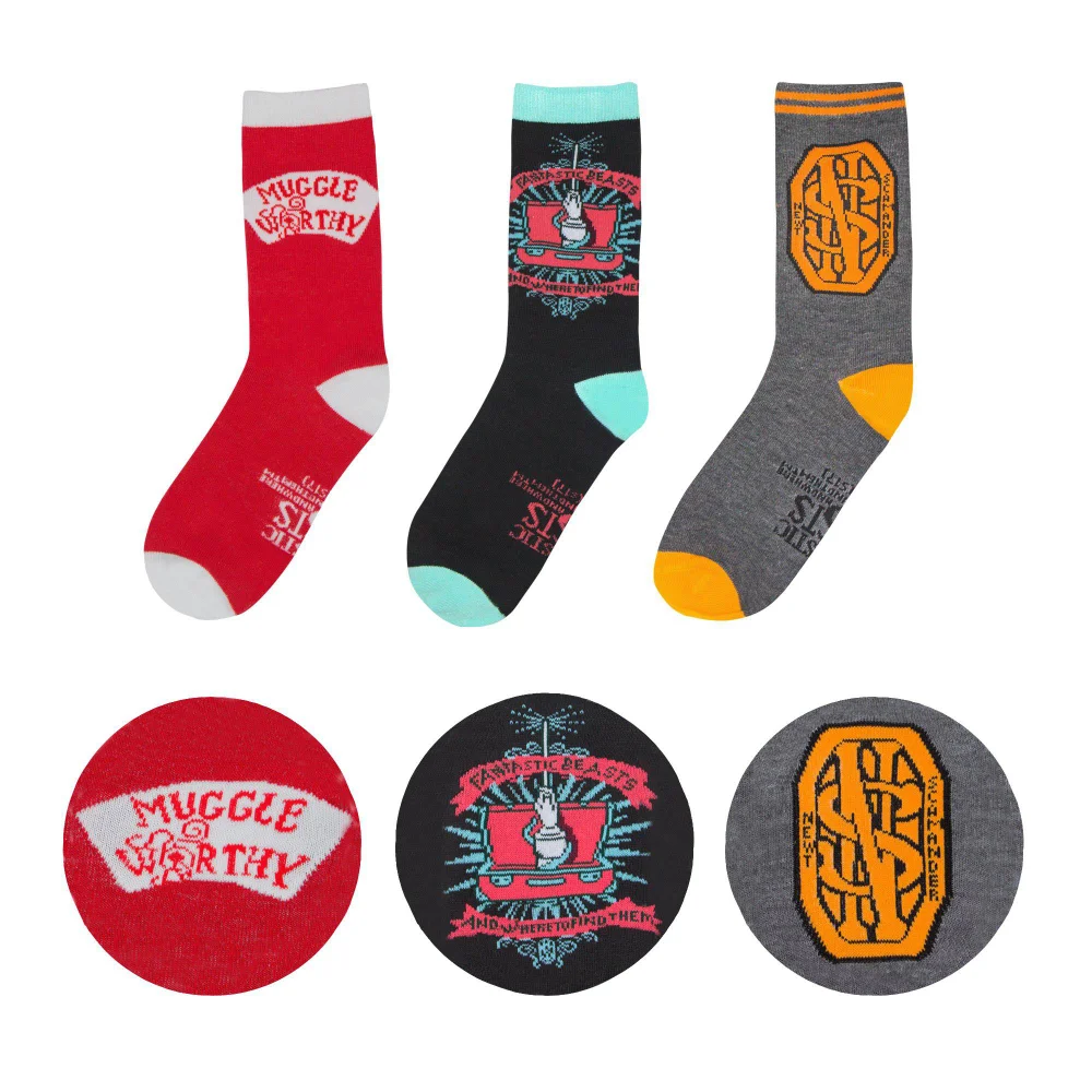 Fantastic Beasts Cinereplica Socks Newt Scamander Set of 3 Afbeelding 1
