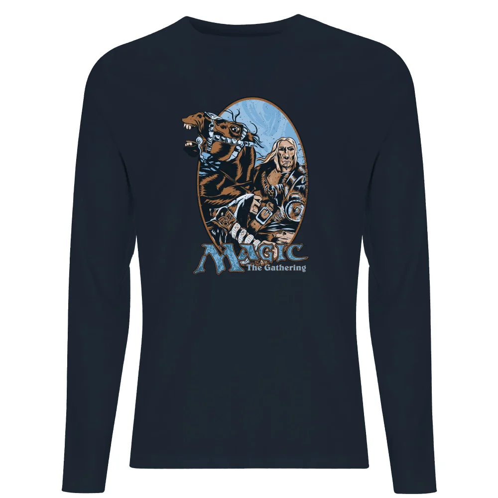 Magic the Gathering Retro Unisex Long Sleeve T-Shirt - Donker Blauw - S Afbeelding 1