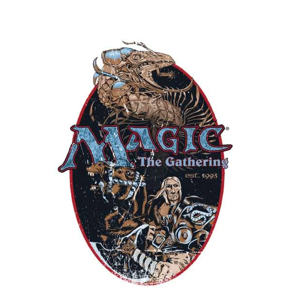 Magic the Gathering Est. 1993 Unisex Ringer T-Shirt - Wit / Rood