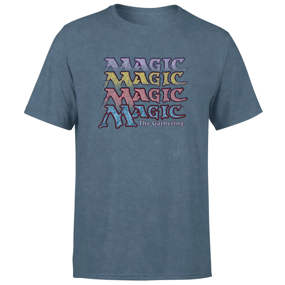 Magic the Gathering Unisex T-Shirt - Donker Blauw Acid Wash - S Afbeelding 1
