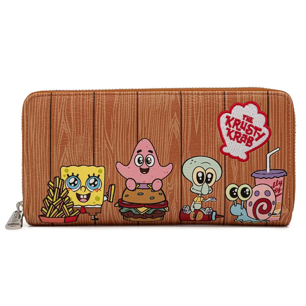 Loungefly Spongebob Krusty Crab Gang Zip Around Wallet Afbeelding 1