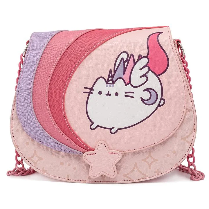 Loungefly Pusheen Unicorn Ombre Chain Strap Cross Body Bag Afbeelding 1