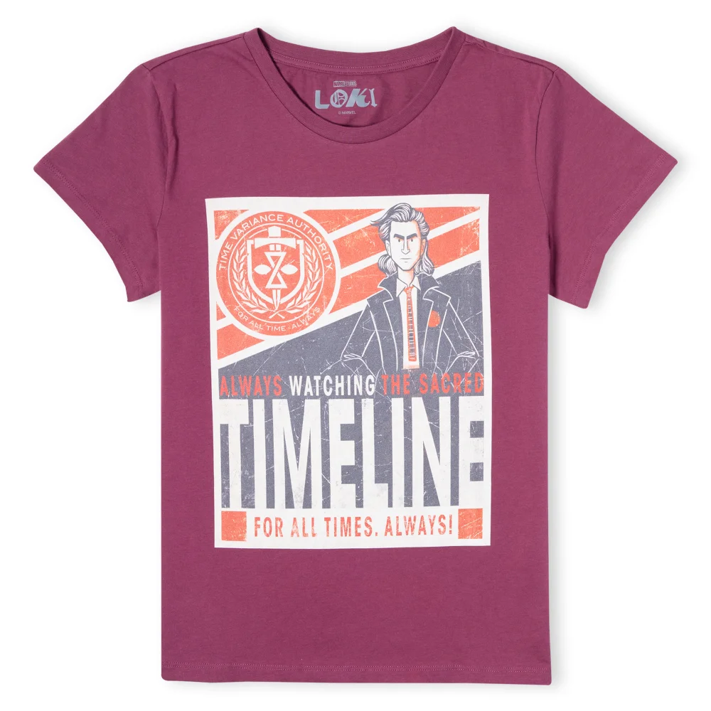 Marvel Timeline Women's T-Shirt - Burgundy - XS Afbeelding 1