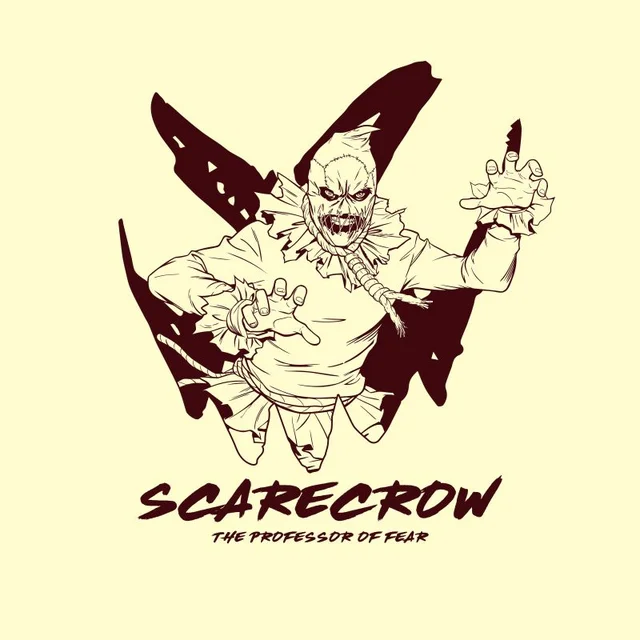 Batman Villains Scarecrow Unisex T-Shirt - Wit Vintage Wash