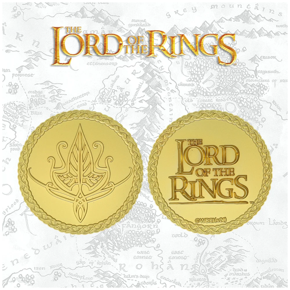 DUST! Lord Of The Rings 24k Gold Plated Medallion (Elven) - Zavvi Exclusive Afbeelding 1