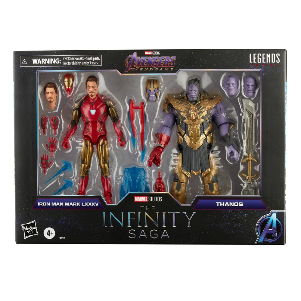 Hasbro Marvel Legends Series 15 cm Iron Man Mark 85 vs. Thanos Actiefiguur 2 Pack Afbeelding 1