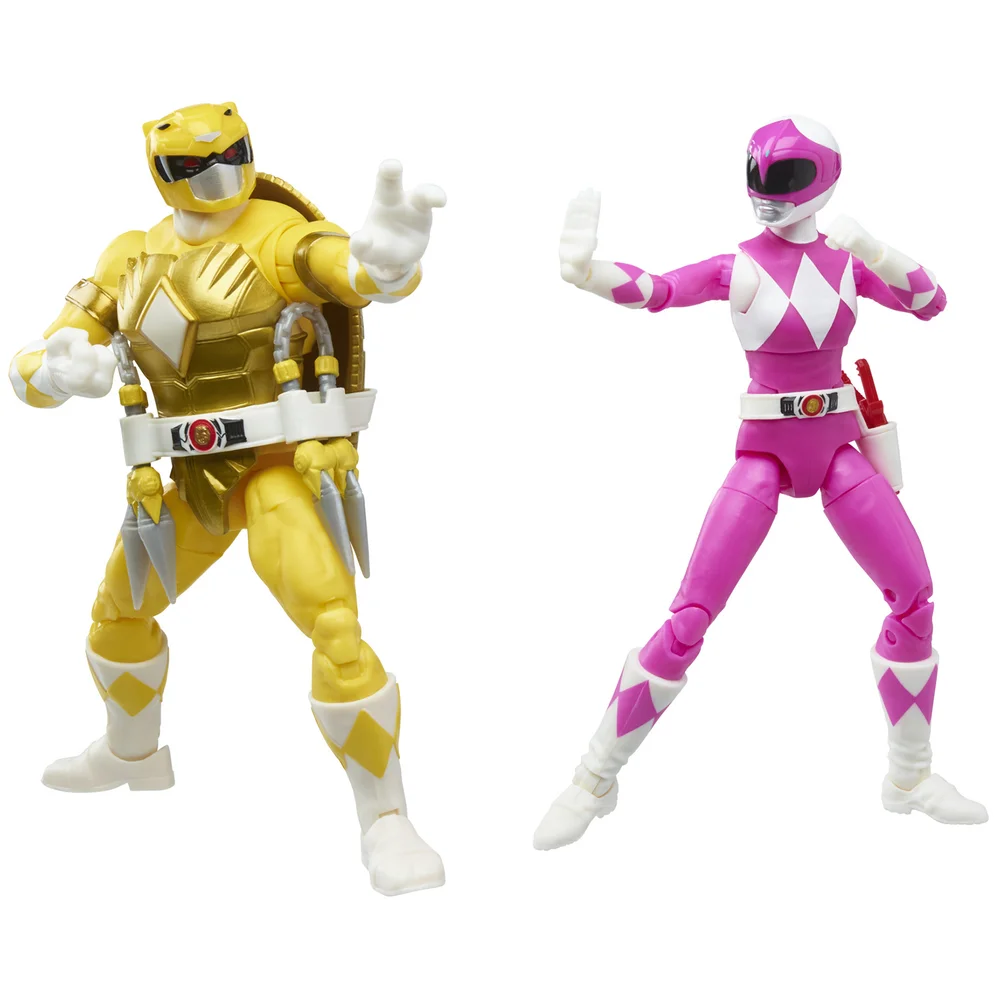 Hasbro Power Rangers X Teenage Mutant Ninja Turtles Morphed Michelangelo and Morphed April O’Neil Action Figures 2 Pack Afbeelding 1