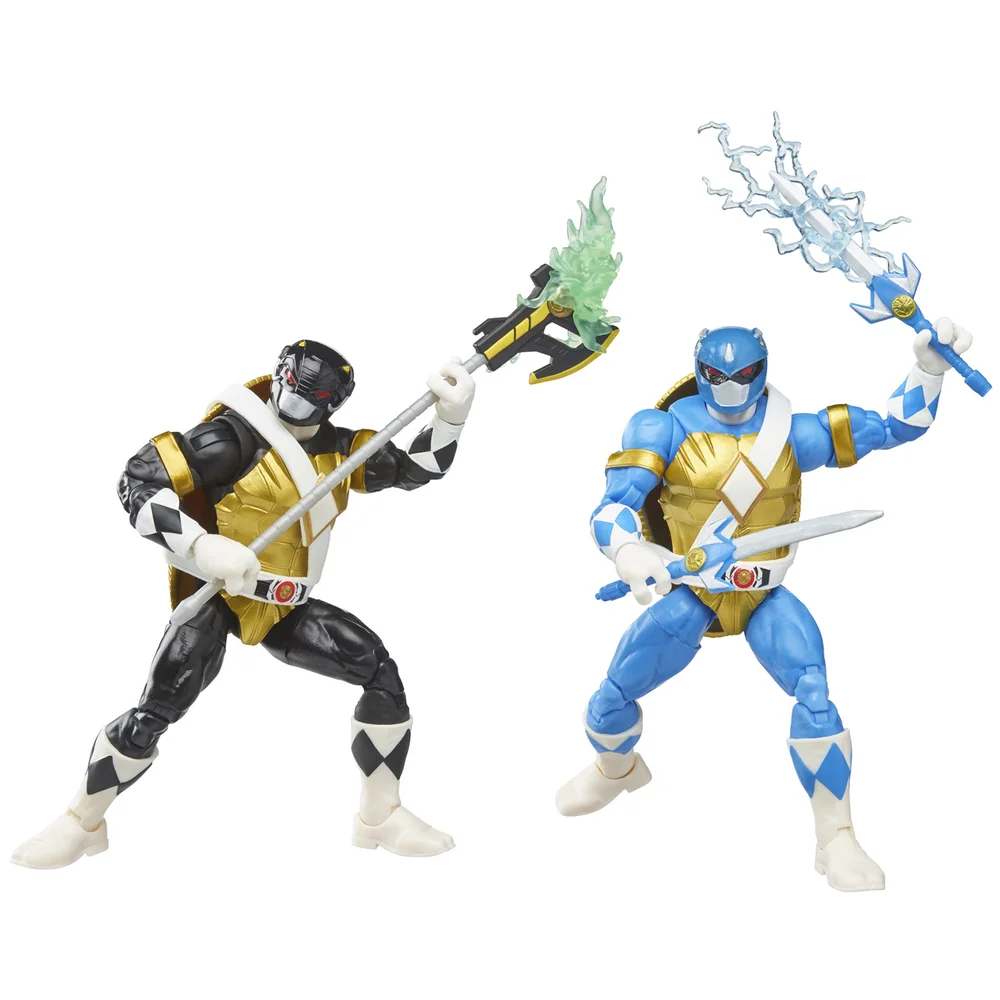 Hasbro Power Rangers X Teenage Mutant Ninja Turtles Morphed Donatello and Morphed Leonardo Action Figures 2 Pack Afbeelding 1