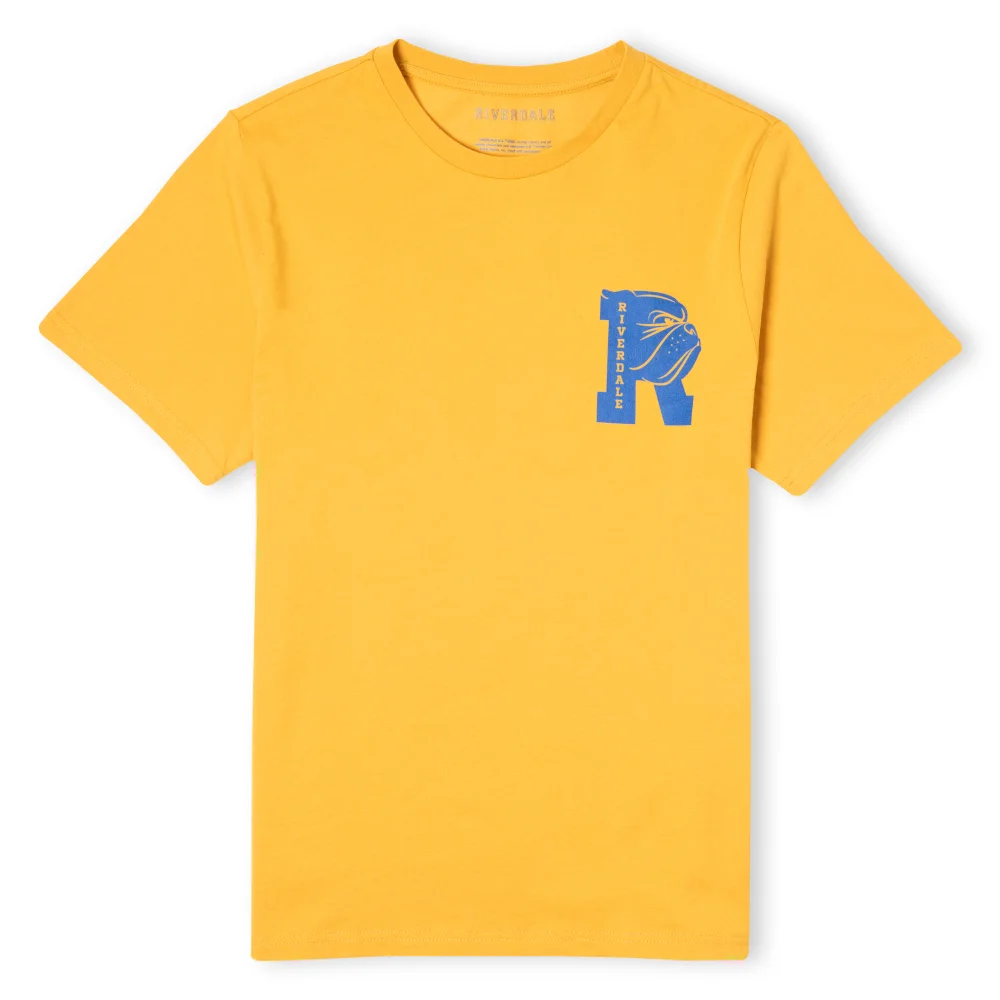 Riverdale Bulldog Pocket Print Unisex T-Shirt - Geel - L Afbeelding 1