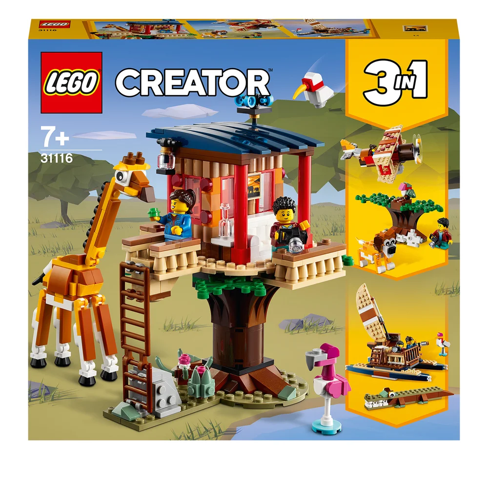 LEGO Creator: 3 in 1 Safari Wildlife Boomhut Set (31116) Afbeelding 1