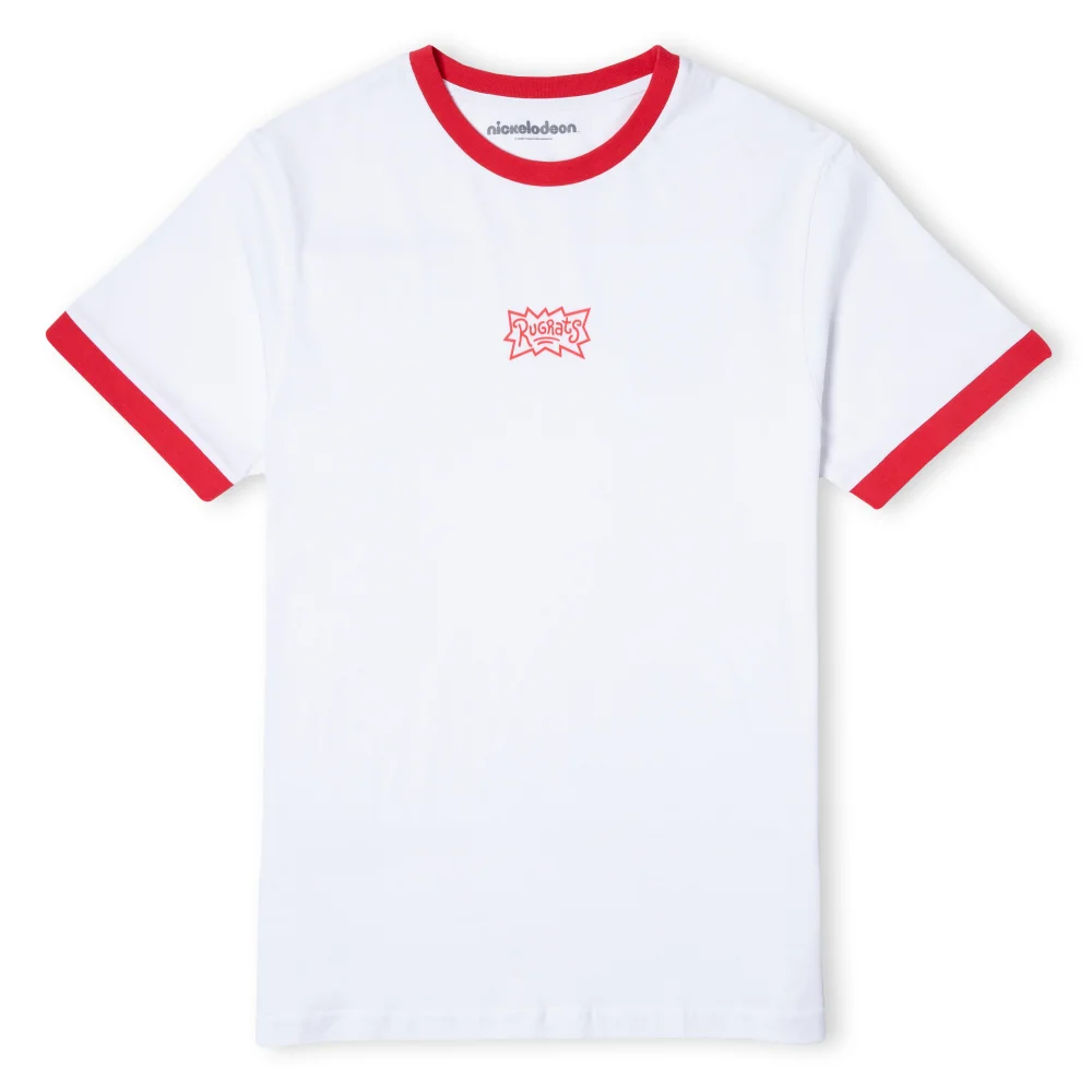 Rugrats Unisex Ringer T-Shirt - Wit/Rood - S Afbeelding 1