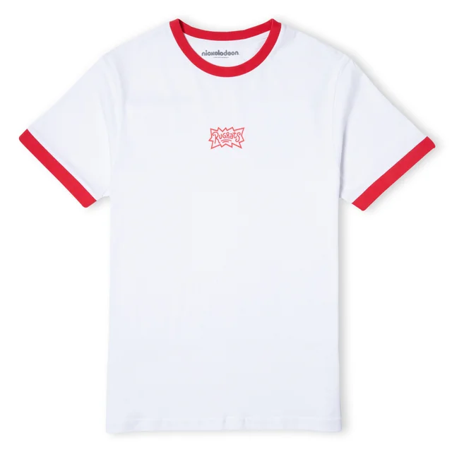Rugrats Unisex Ringer T-Shirt - Wit/Rood