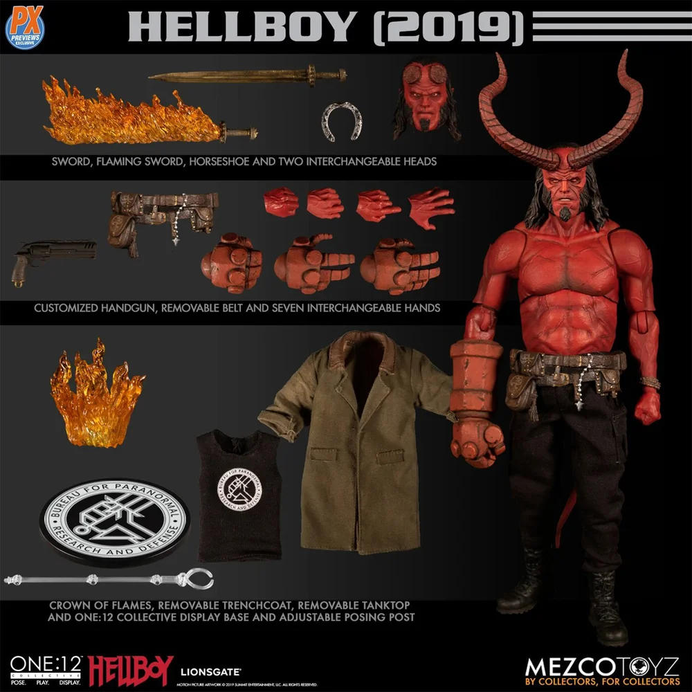 Mezco One:12 Collective Hellboy (2019) Hellboy Figuur (Anung Un Rama Editie) Afbeelding 1