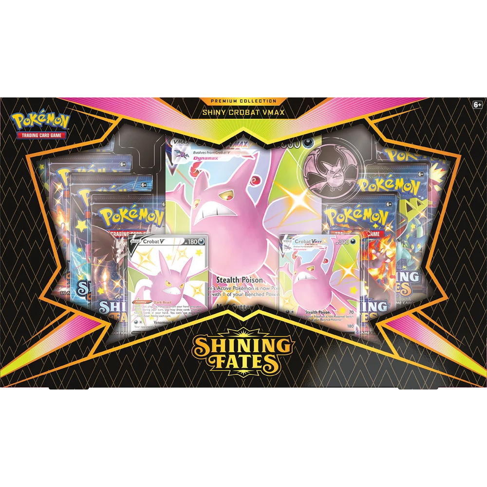 Pokémon TCG: Shining Fates Premium Collection Shiny Crobat VMAX/Shiny Dragapult VMAX (Assortment) Afbeelding 1
