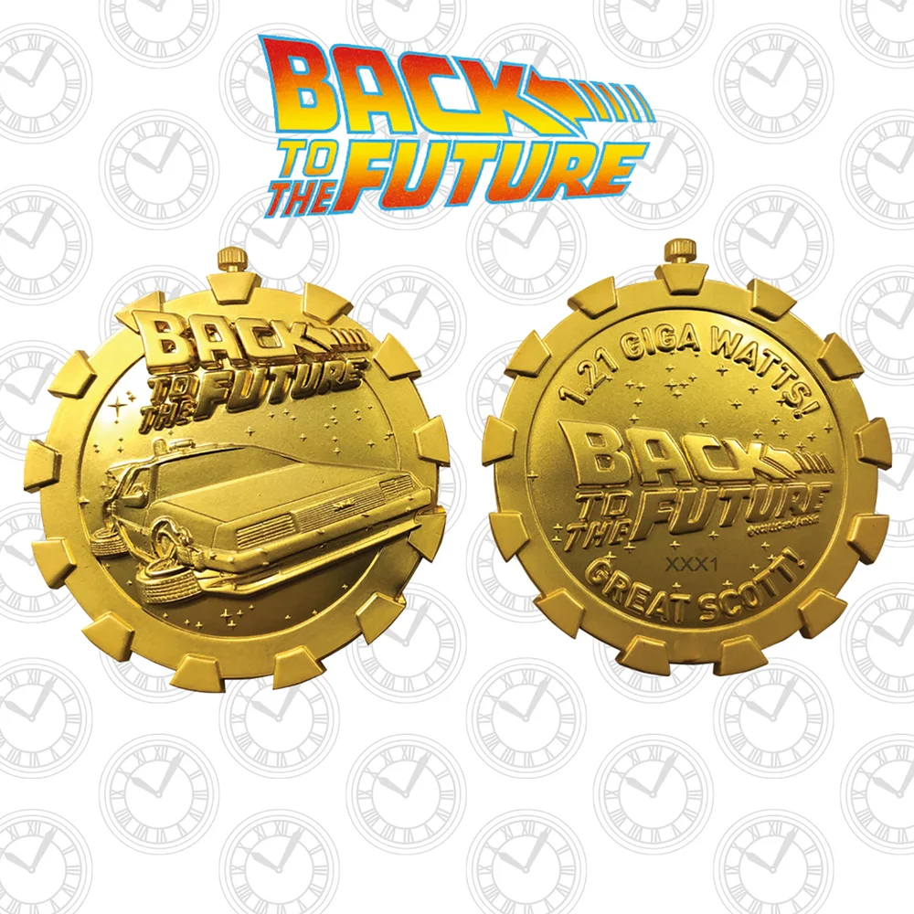 Back to the Future 24k verguld Stopwatch Limited Edition Medaillon - Zavvi Exclusief Afbeelding 1