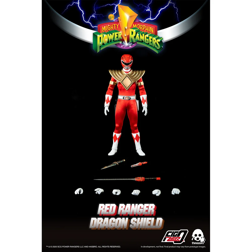ThreeZero Power Rangers Red Ranger 1:6 schaal figuur (Dragon Shield versie) Afbeelding 1