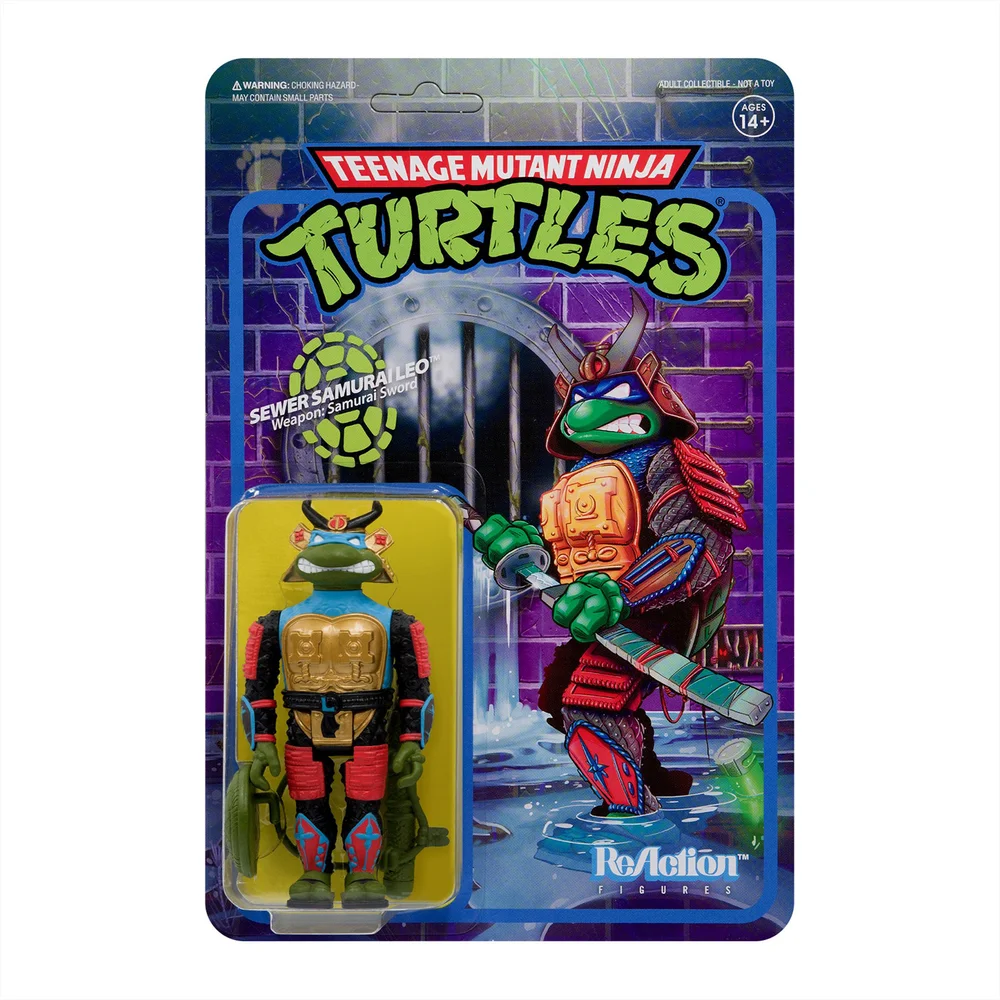 Super7 Teenage Mutant Ninja Turtles ReAction Figure - Samurai Leonardo Afbeelding 1