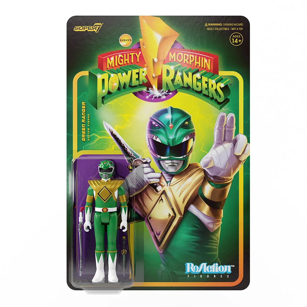 Super7 Mighty Morphin Power Rangers ReAction Figure - Green Ranger Afbeelding 1