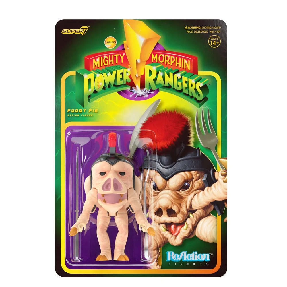 Super7 Mighty Morphin Power Rangers ReAction Figure - Pudgy Pig Afbeelding 1