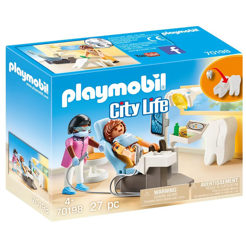 Playmobil City Life Ziekenhuis Tandarts met Tanden Opbergdoos (70198) Afbeelding 1