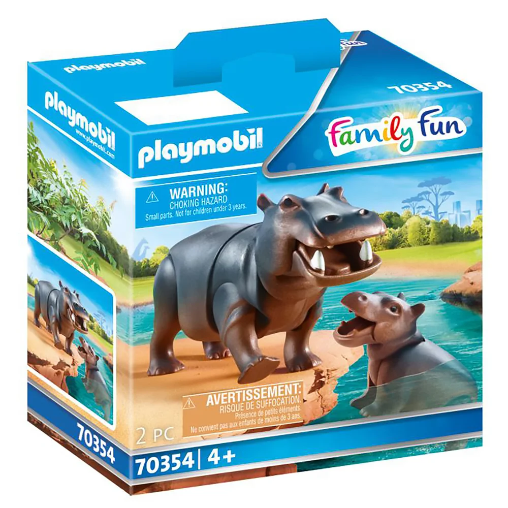 Playmobil Family Fun Hippo with Calf (70354) Afbeelding 1