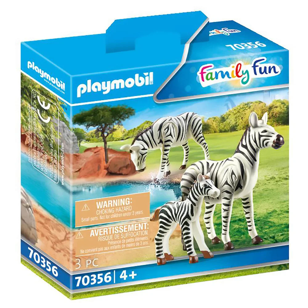 Playmobil Family Fun Zebra's met Veulen (70356) Afbeelding 1