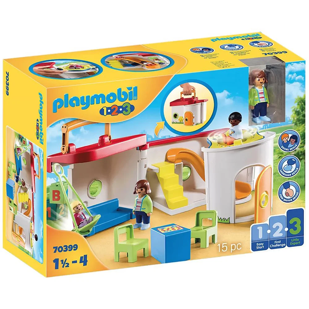 Playmobil 1.2.3 My Take Along Preschool For 18+ Months (70399) Afbeelding 1