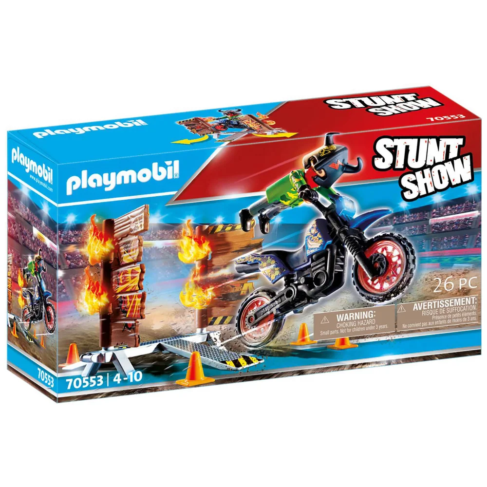 Playmobil Stunt Show Motocross met Vurige Muur (70553) Afbeelding 1