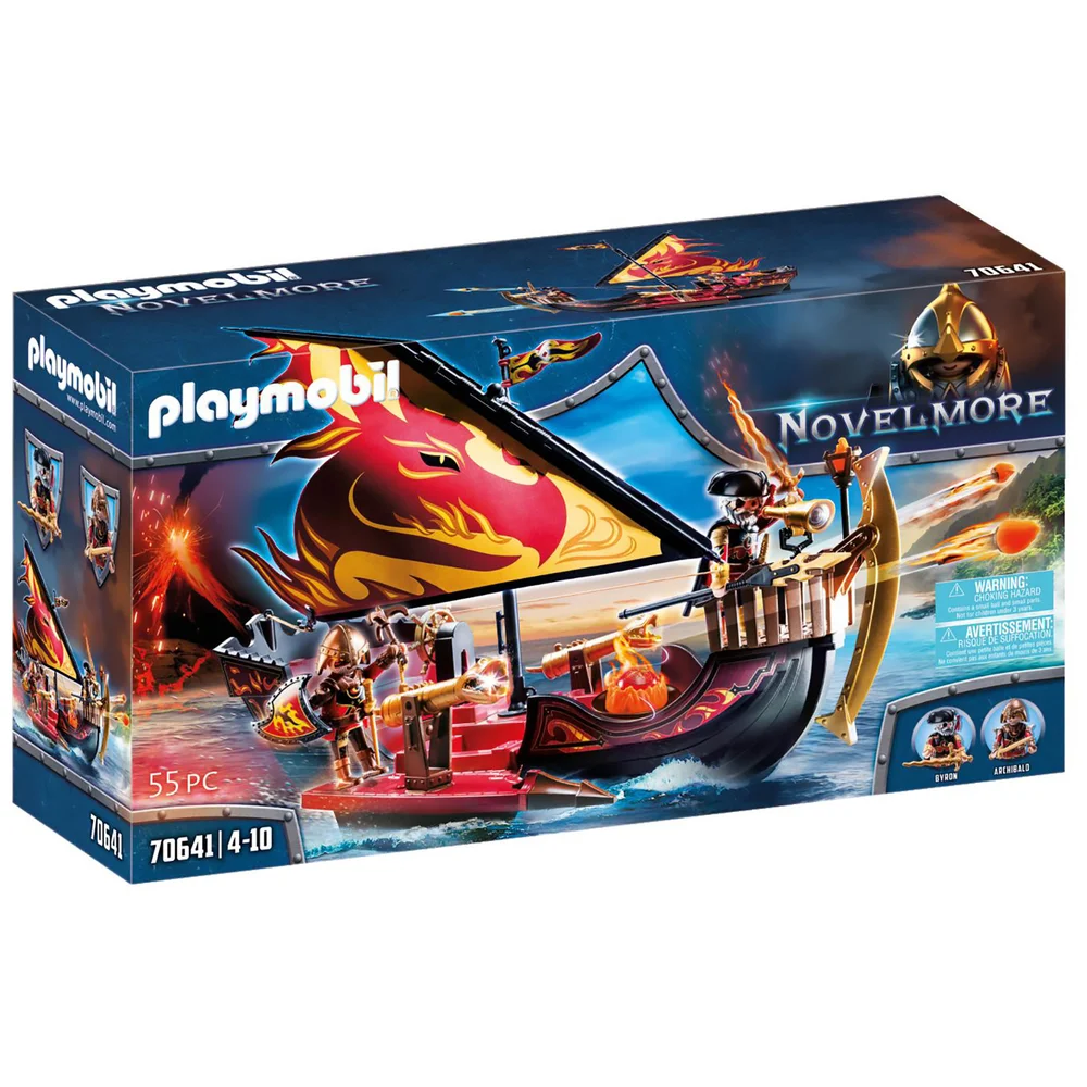 Playmobil Novelmore Knights Burnham Raiders Fire Ship (70641) Afbeelding 1