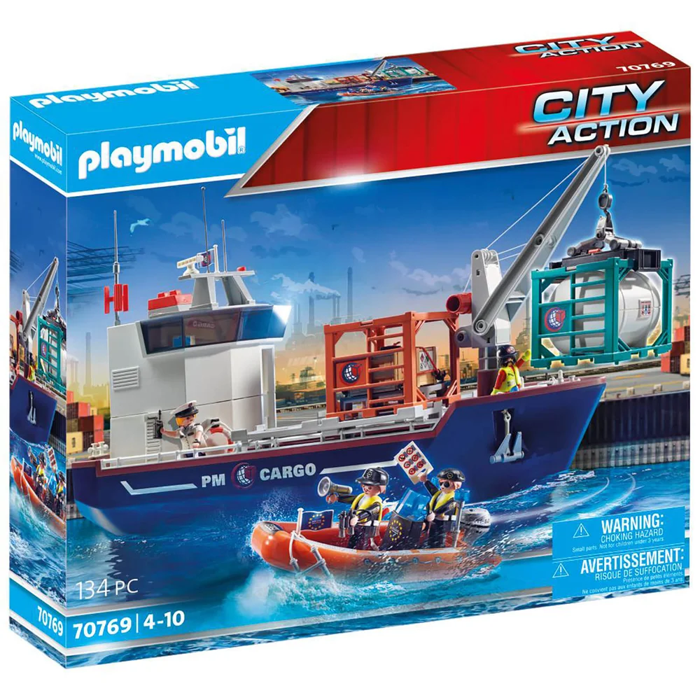 Playmobil Cargo Ship with Boat (70769) Afbeelding 1