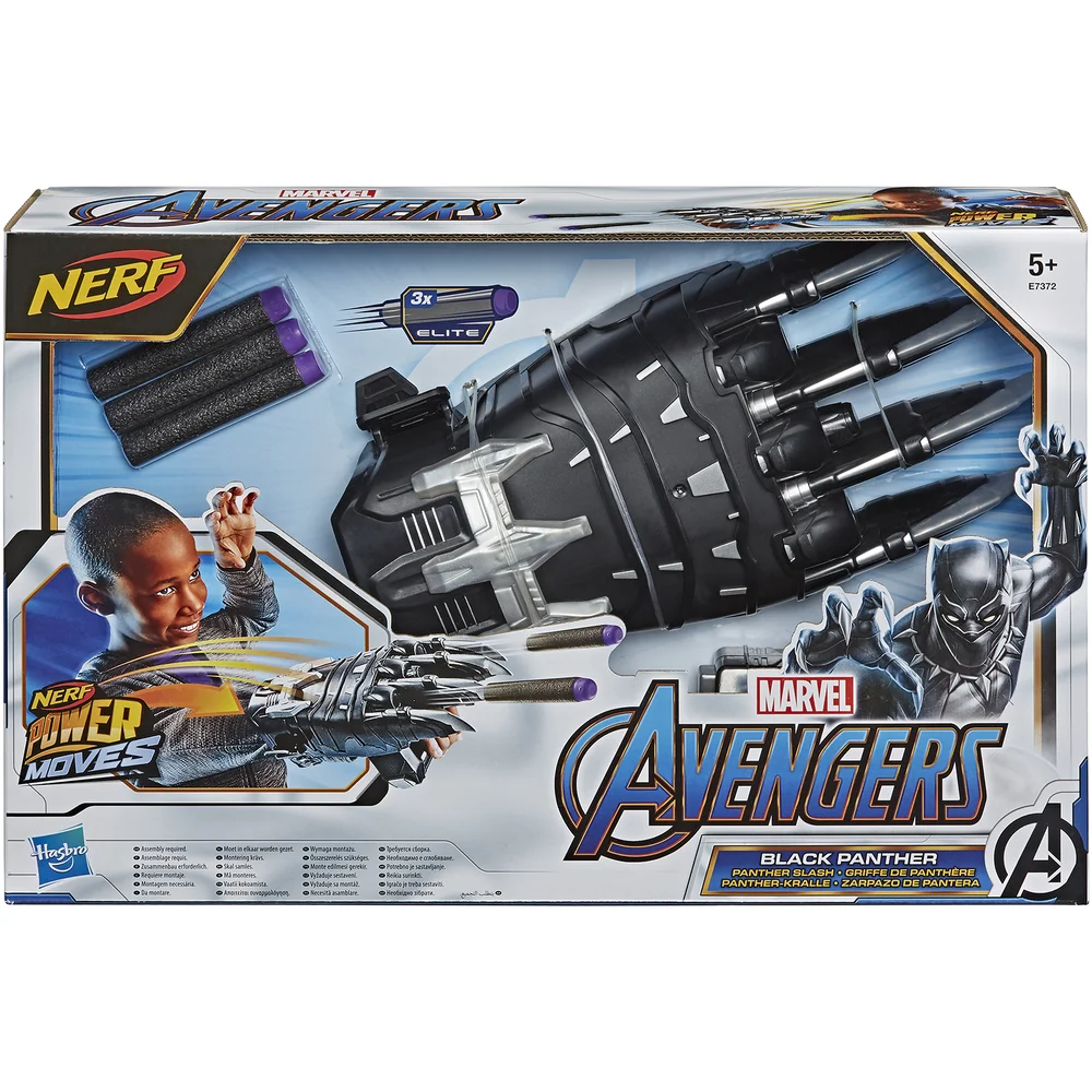 Hasbro Marvel Avengers NERF Power Moves - Black Panther Afbeelding 1