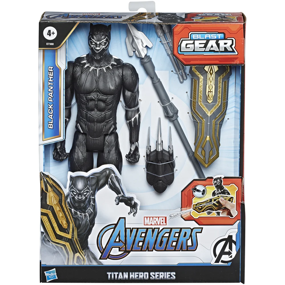 Hasbro Marvel Avengers Titan Hero Series - Blast Gear Black Panther Action Figure Afbeelding 1