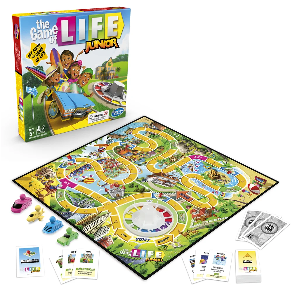 Hasbro Game of Life Board Game - Junior Edition Afbeelding 1