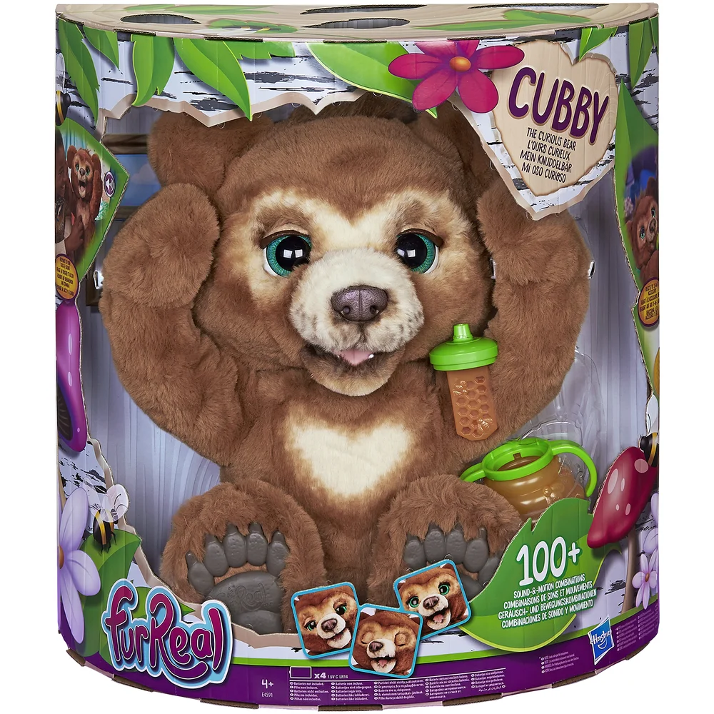 Hasbro furReal - Cubby the Curious Bear Interactive Plush Toy Afbeelding 1