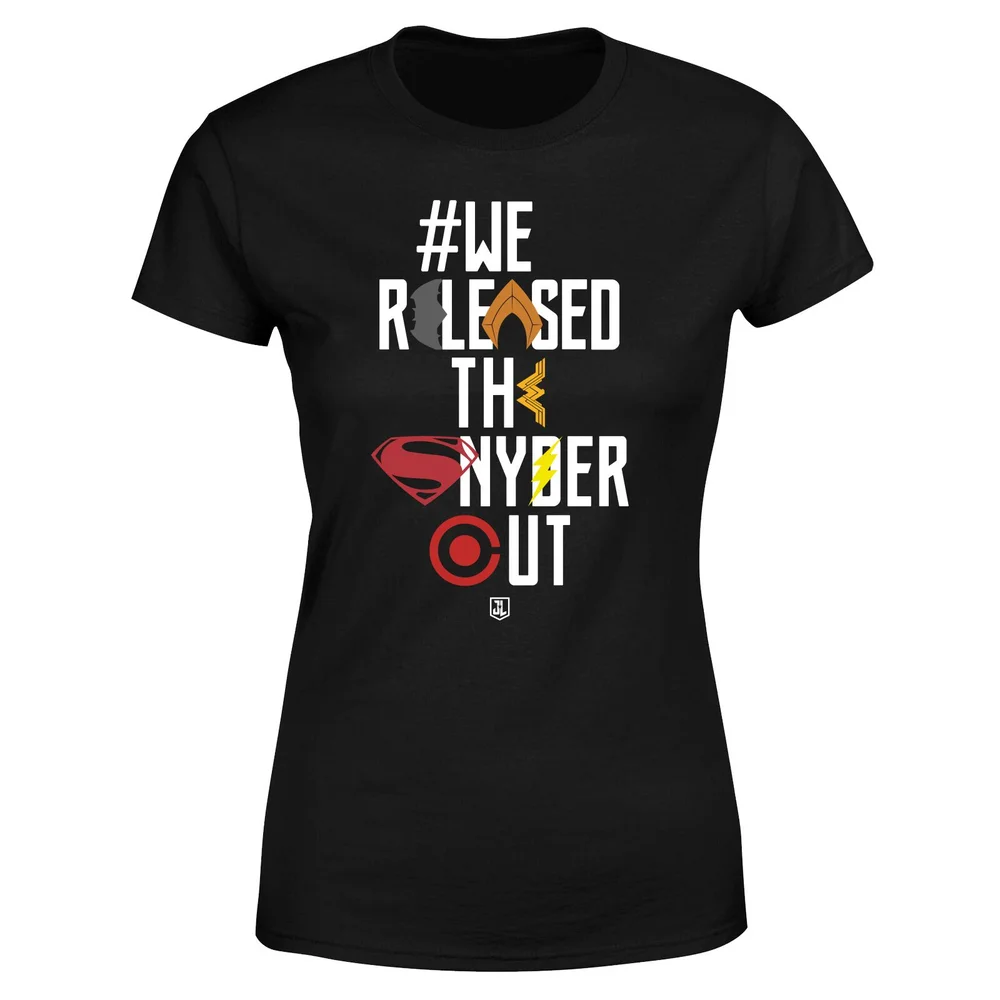 Justice League We Released The Snyder Cut Icons Women's T-Shirt - Black - XS Afbeelding 1