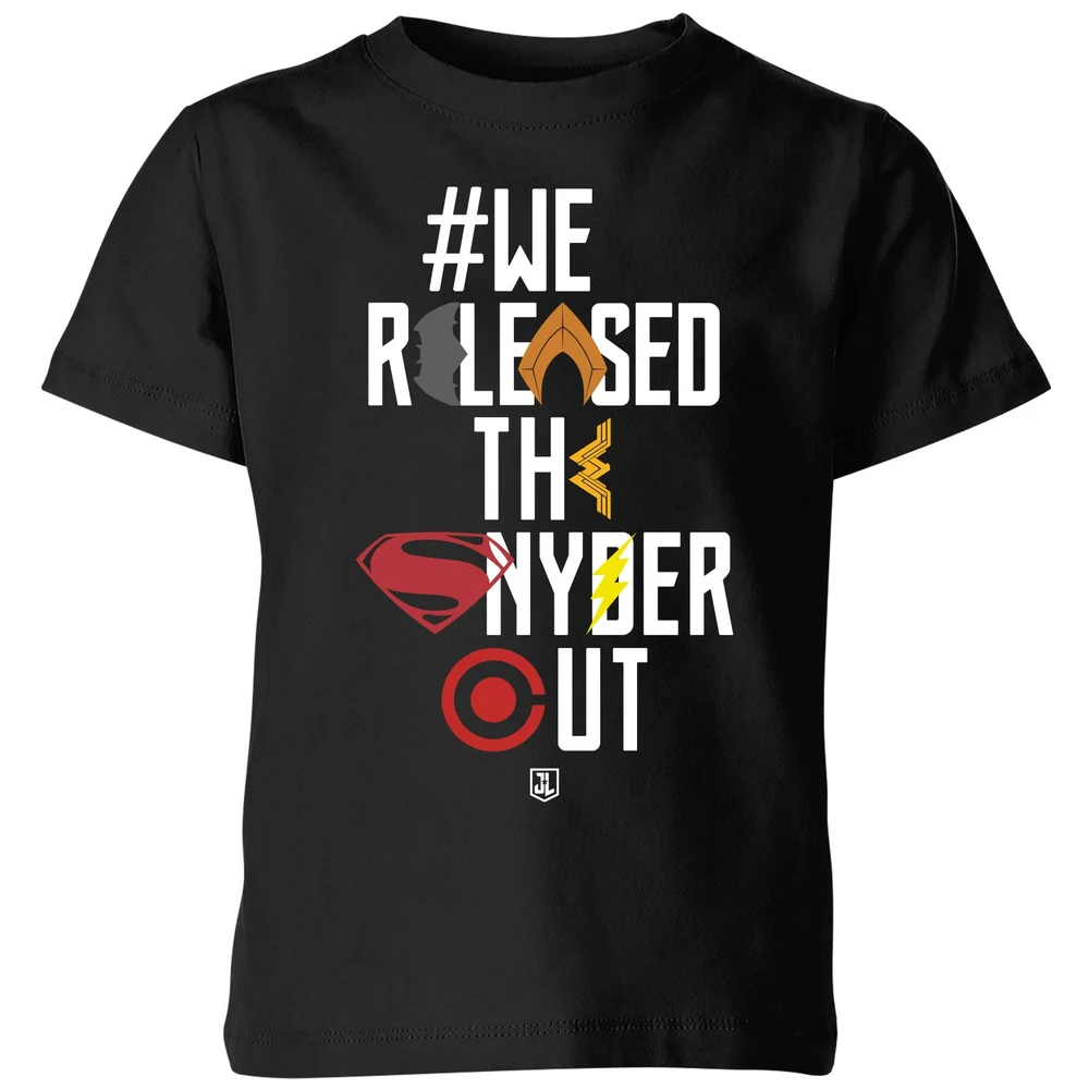 Justice League We Released The Snyder Cut Icons Kids' T-Shirt - Black - 98/104 (3-4 jaar) Afbeelding 1