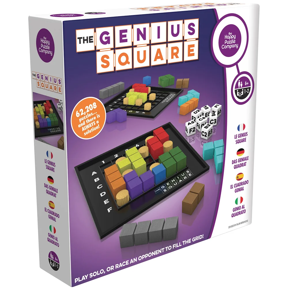 The Genius Square Puzzle Board Game Afbeelding 1