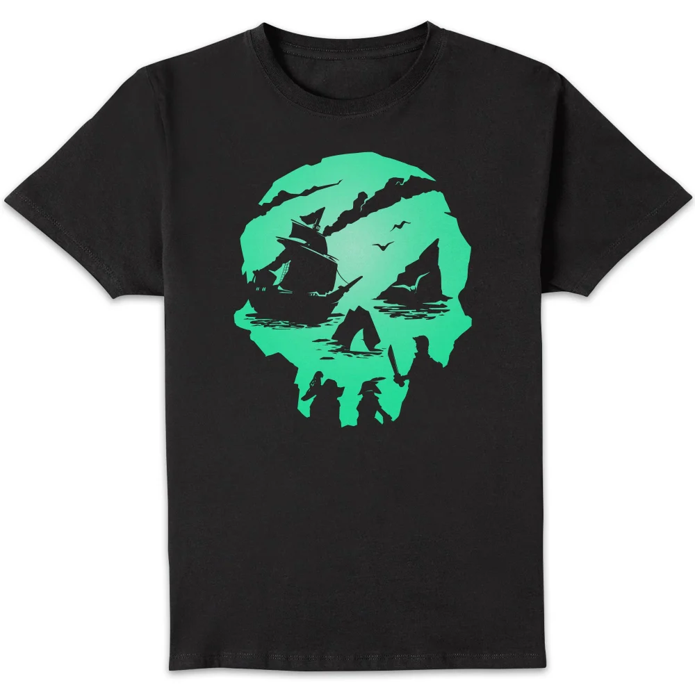 Sea Of Thieves Skull Unisex T-Shirt - Black - S - Zwart Afbeelding 1