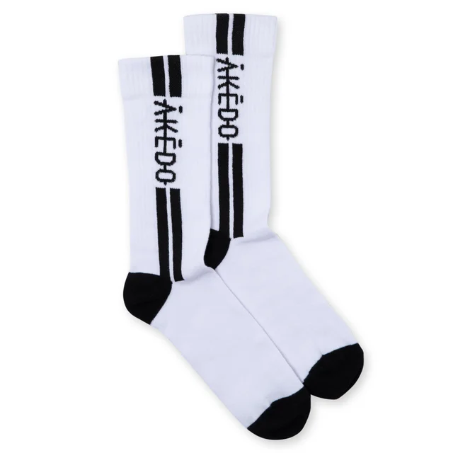 Akedo Footwear - Signature White Unisex Socks - 3 Pack