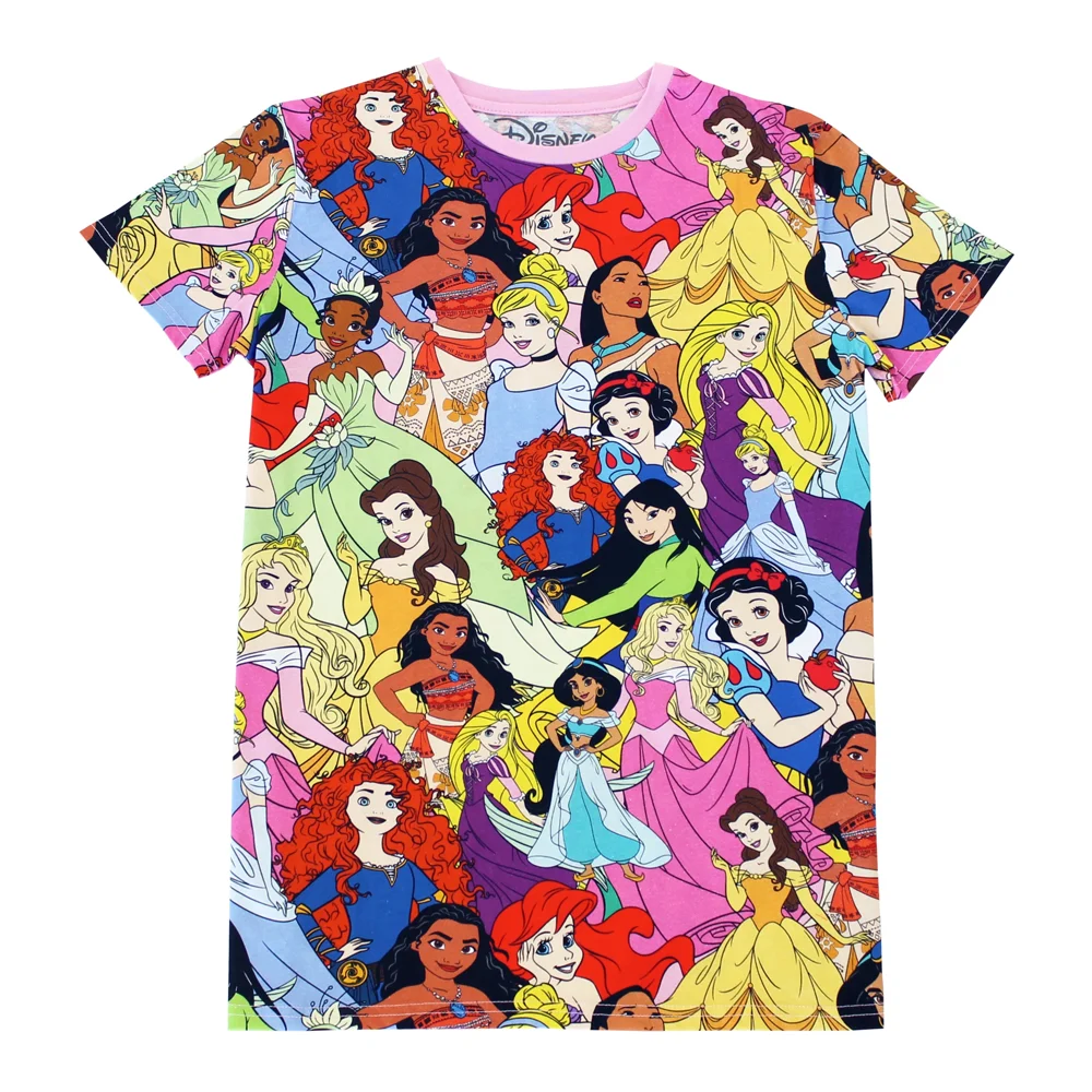 Cakeworthy Disney Princess AOP T-Shirt - M Afbeelding 1