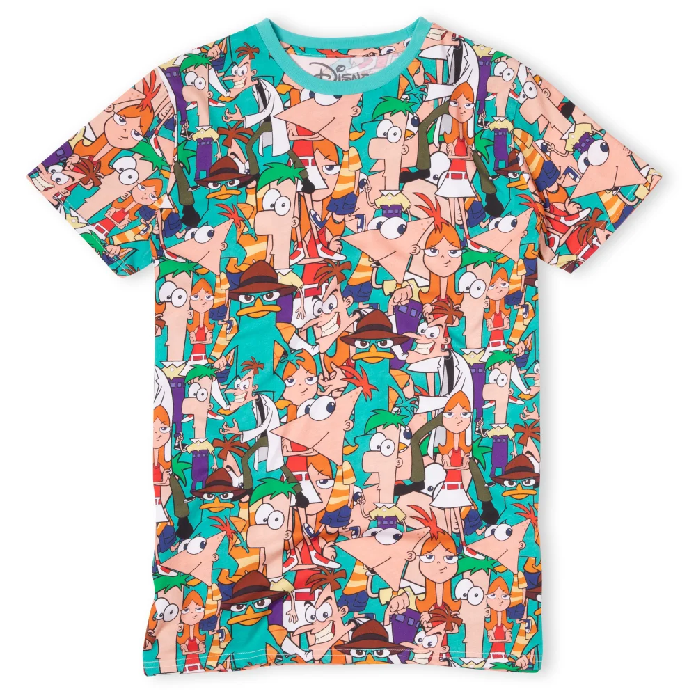 Cakeworthy Phineas And Ferb AOP T-Shirt - S Afbeelding 1
