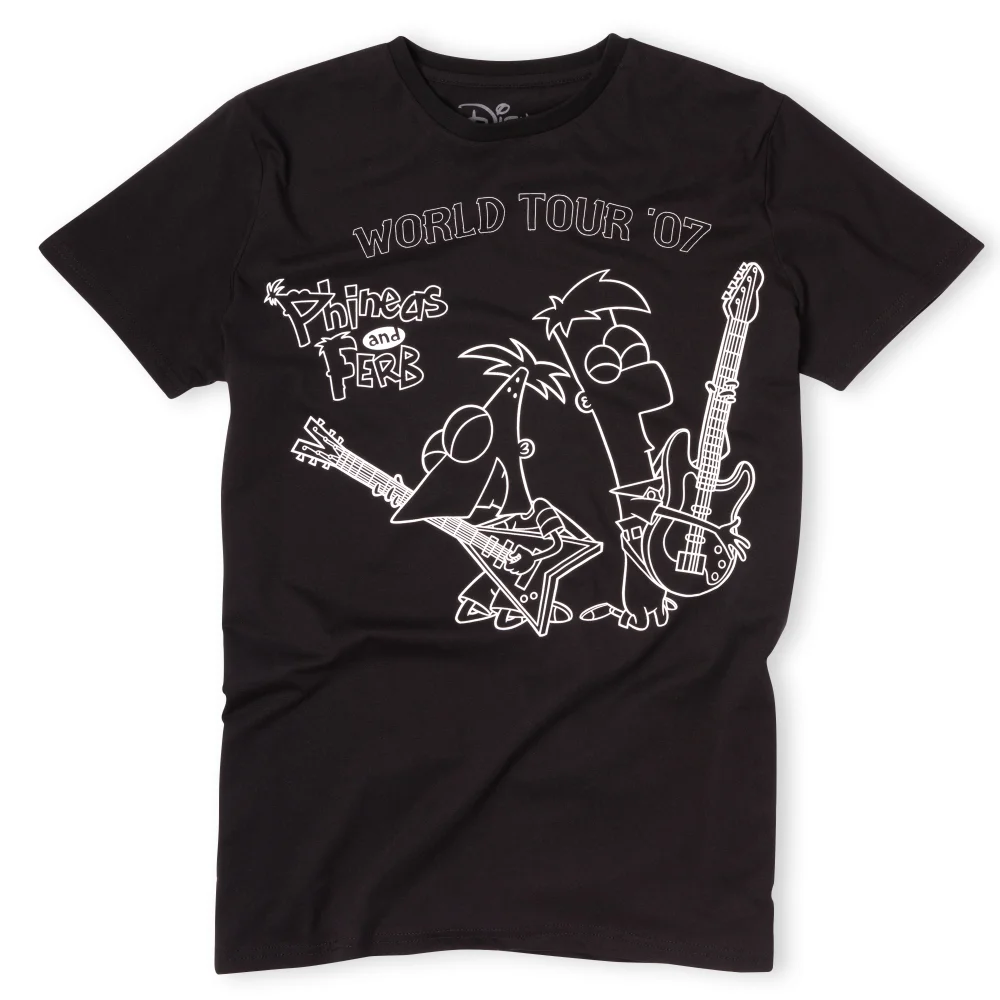 Cakeworthy Phineas And Ferb World Tour T-Shirt - S Afbeelding 1