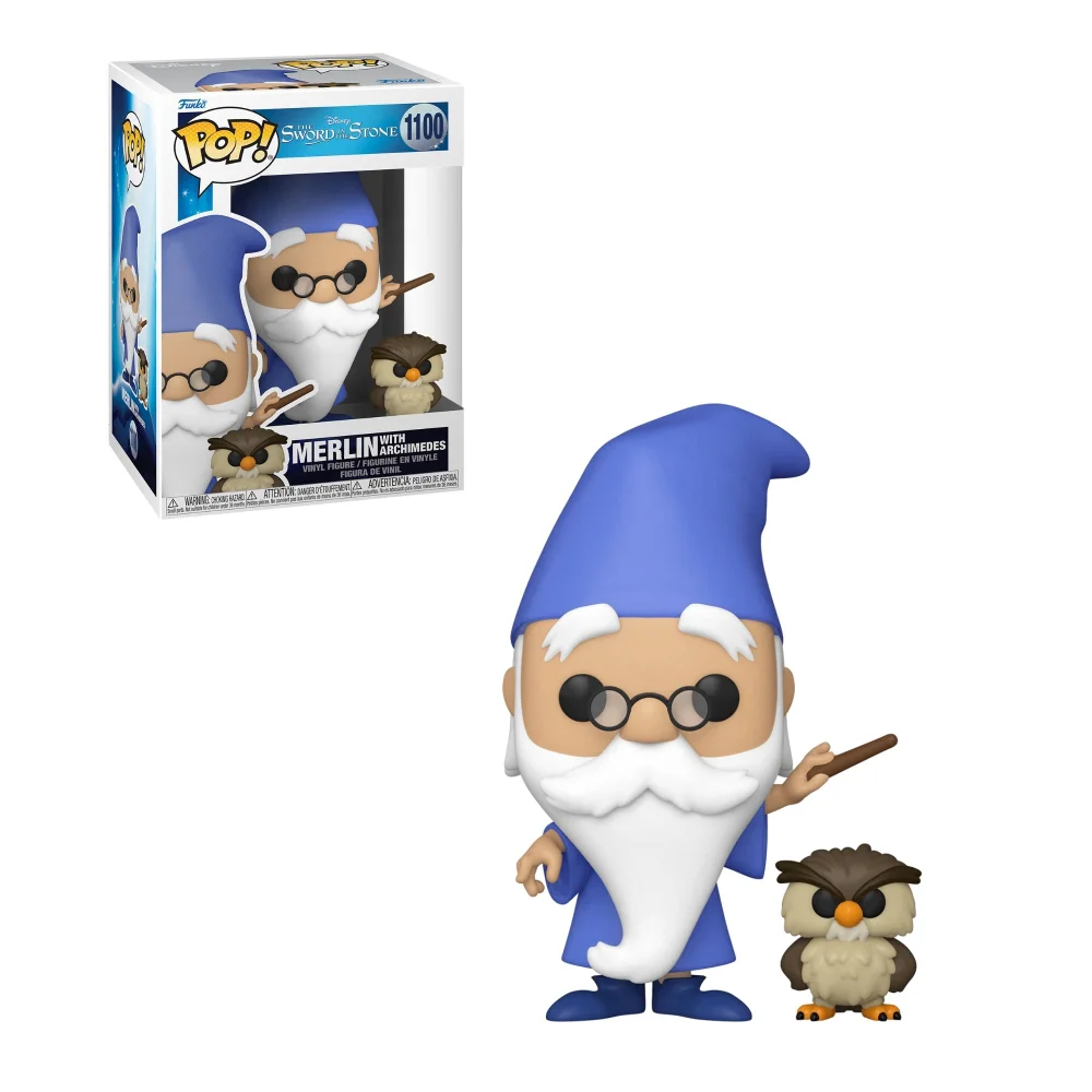 Disney Sword in the Stone Merlin with Archimedes Funko Pop! & Buddy Afbeelding 1