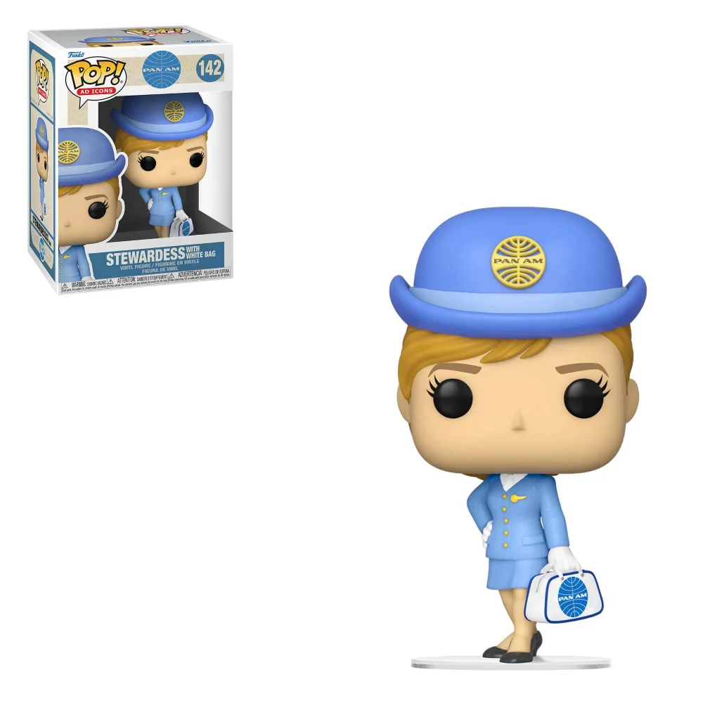 Pan Am Stewardess with White Bag Funko Pop! Vinyl Afbeelding 1