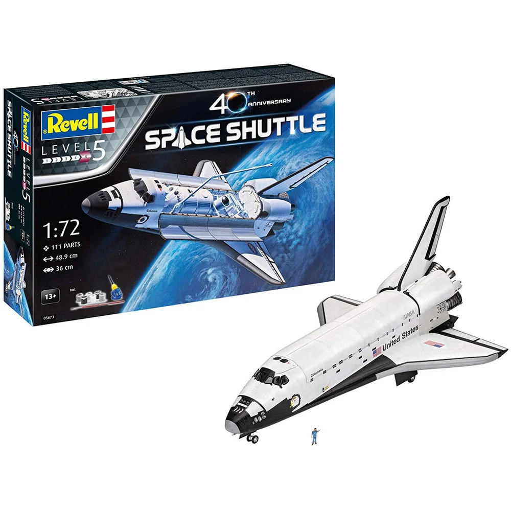 Revell Nasa Space Shuttle 40th Anniversary Gift Set 1:72 Scale Afbeelding 1