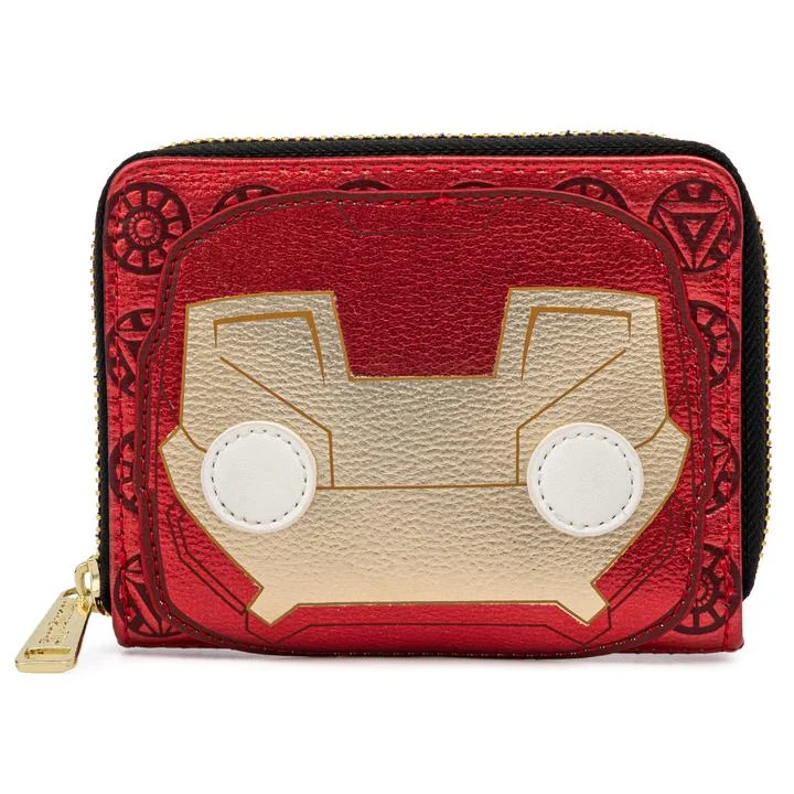 Pop By Loungefly Marvel Ironman Head Zip Around Wallet Afbeelding 1