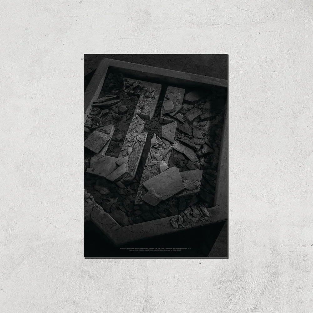 Justice League Logo Poster Giclee Art Print - A4 - Print Only Afbeelding 1