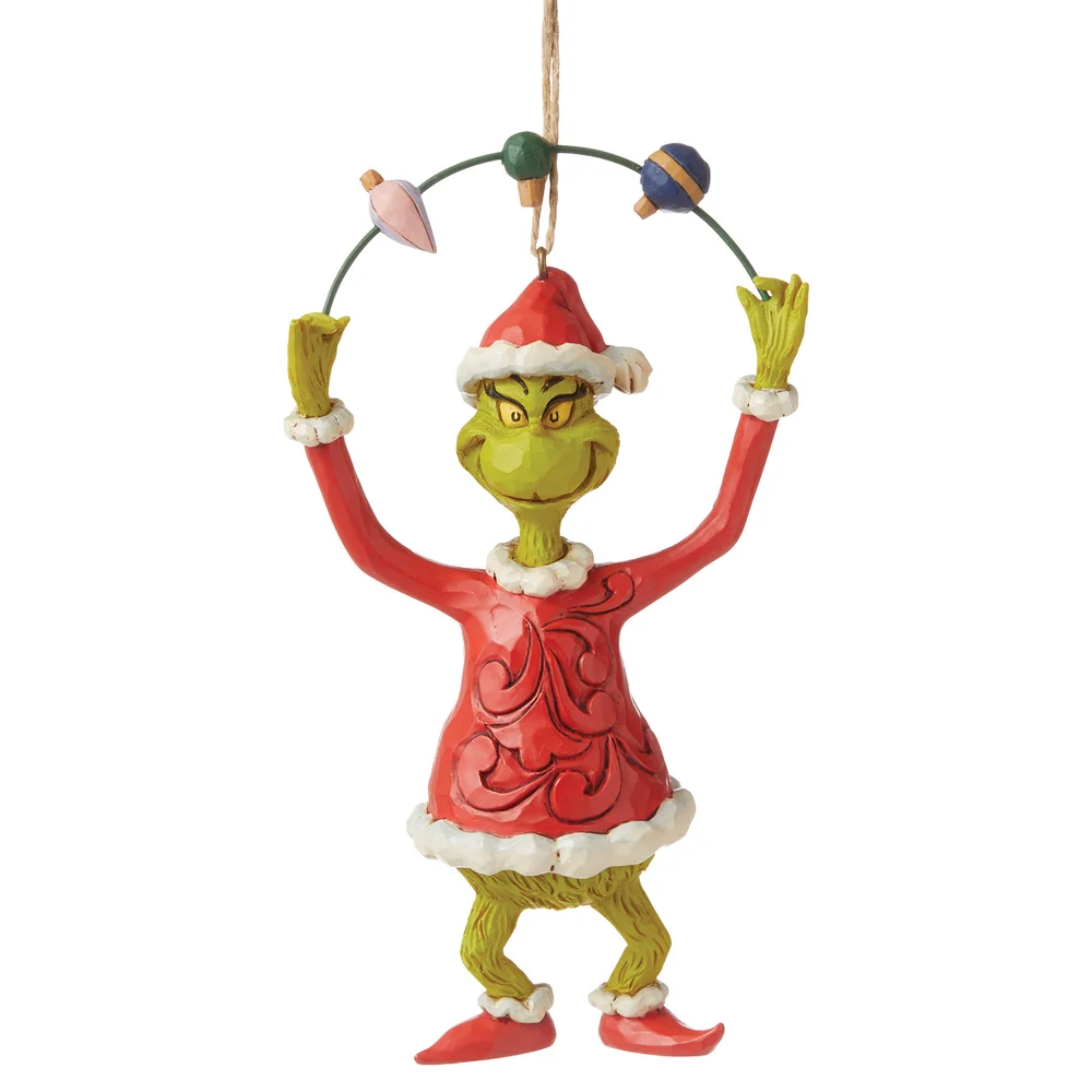 The Grinch By Jim Shore Grinch Juggling Ornaments Hanging Ornament Afbeelding 1