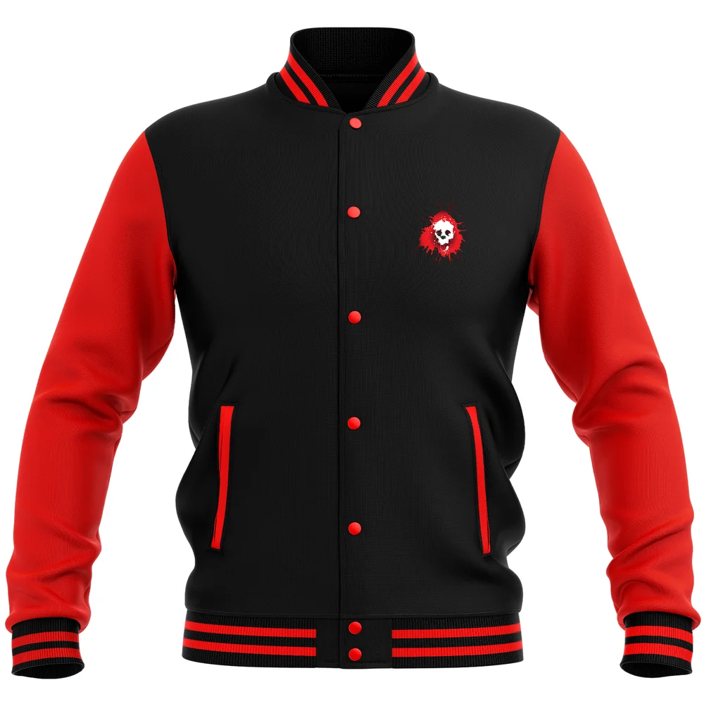 Grimmfest Logo Varsity Jacket - Red/Black - S Afbeelding 1